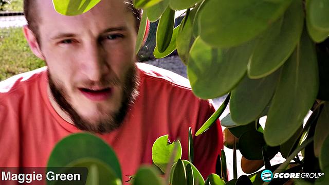 Maggie Green: Bikini Babe Takes Brick