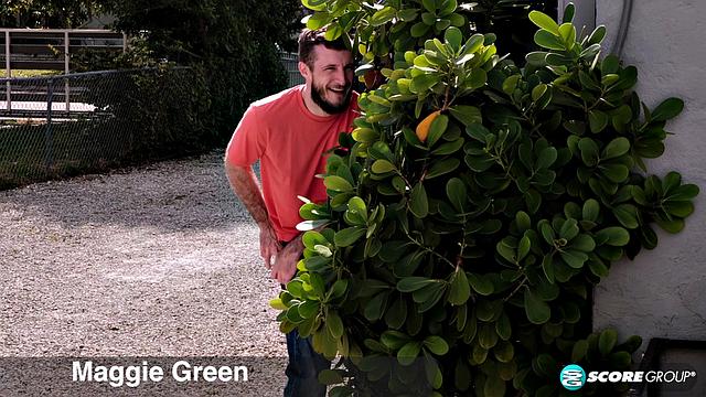 Maggie Green: Bikini Babe Takes Brick