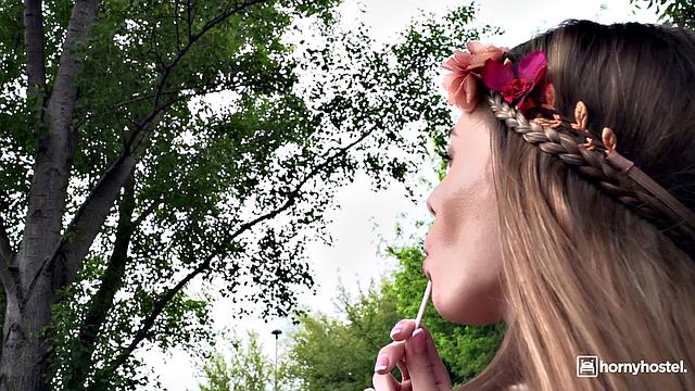 Sexy babe takes a monster BBC