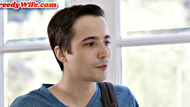 Cheating inked slut with pierced tits fucks her neighbor