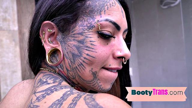 Watch this tattooed Latina babe in high heels twerk & take it from behind in a hardcore doggy-style session