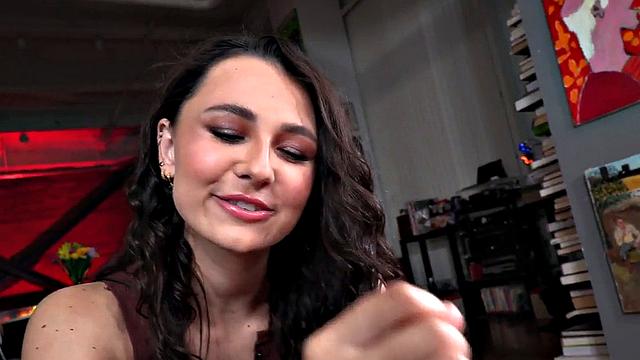 21yo slut rubbing cock in POV after teasing