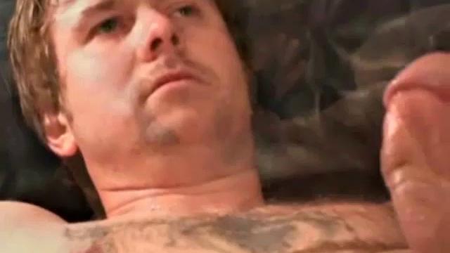 Chris is not quite sure which path to follow. He has a girlfriend, but is open to doing a shoot with another guy and suck his dick. He gets naked and oils up his cock. Then he starts stroking for the camera.