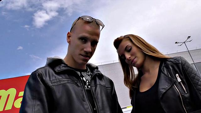 HUNT4K. For cash dazzling nymph has outdoor sex with rich stranger