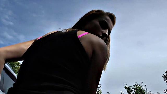 HUNT4K. For cash dazzling nymph has outdoor sex with rich stranger