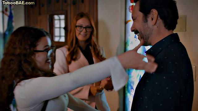 21yo petite babe rides DILF