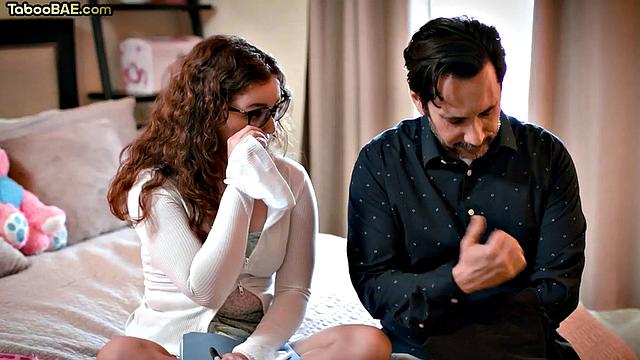 21yo petite babe rides DILF