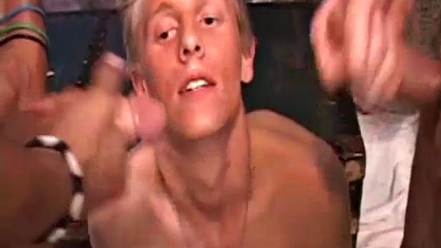 Adam Loren, DJ and Xavier Nice get naked and take turns sucking each other's. Then DJ fucks Xavier, while Xavier sucks Adam's. Adam switches with DJ for a while.