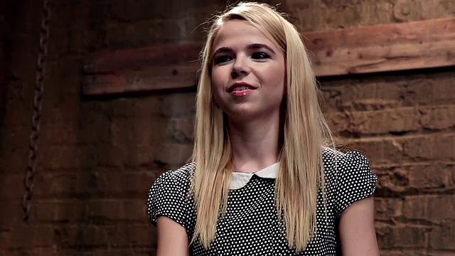 Petite 21yo sub with small boobs fucked in BDSM