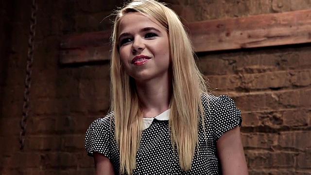 Petite 21yo sub with small boobs fucked in BDSM