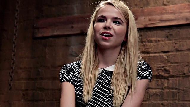 Petite 21yo sub with small boobs fucked in BDSM