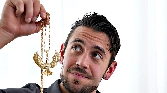 Mesmerized stud rimmed by boss in office after colleague's BJ