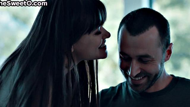 Petite babe doggystyled in kitchen