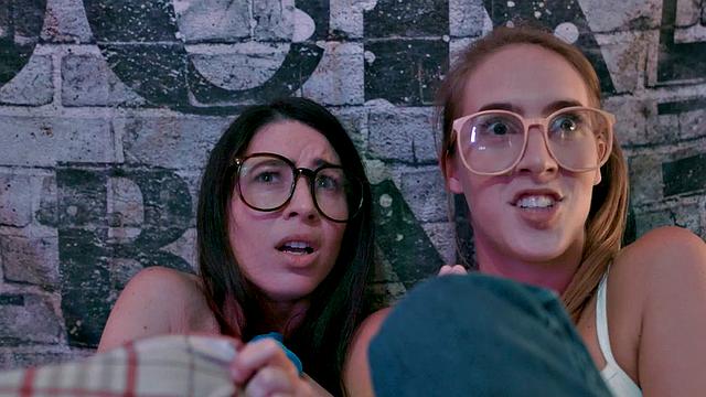 GIRLSWAY - Futuristic MILF Takes Vintage Girls' Virginity! ROUGH PASSIONATE THREESOME