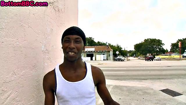 Straight black stud sucks stranger's dick