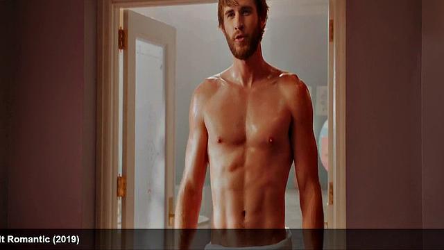 Liam Hemsworth strips and wraps a towel around his waist