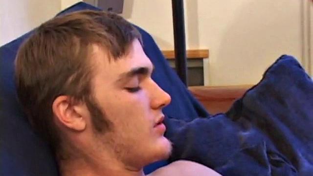 While they watch a porn on the TV, Rock and Christian swap some spit and get naked. Rock goes down on Christian and sucks his cock hard. After Christian reciprocates, they 69 on the floor.