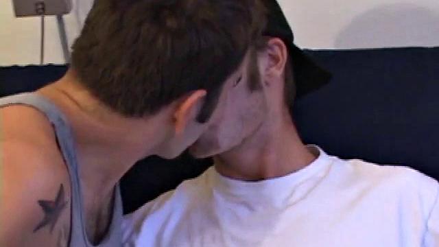 While they watch a porn on the TV, Rock and Christian swap some spit and get naked. Rock goes down on Christian and sucks his cock hard. After Christian reciprocates, they 69 on the floor.