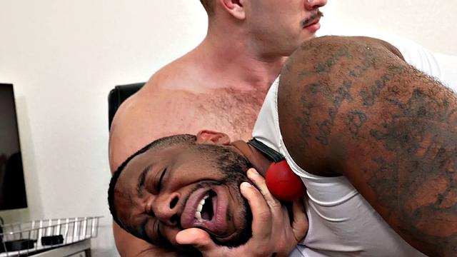 Muscled hunk assfucking athletic jock after spanking