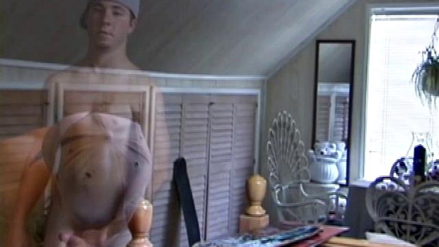 Alone with the camera, Cory Woodall stands out of frame for a few minutes, which turns out to be kind of hot because you see just enough of his left arm and shoulder to know that he is busy working up his stiffy.