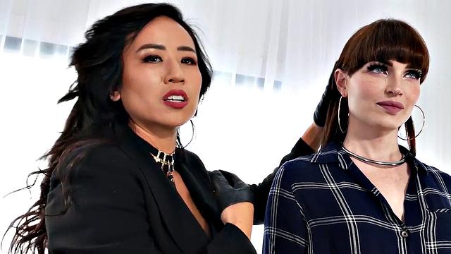 Subject Strapon Fucked by Asia Domina in Foot Fetish