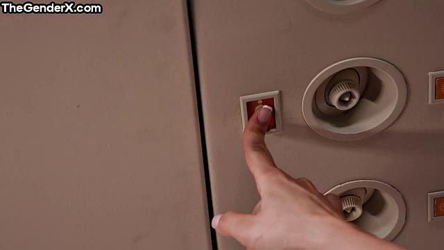 Naughty babe fucked by nasty trans