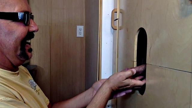 Blowing Cop Cock At the Gloryhole