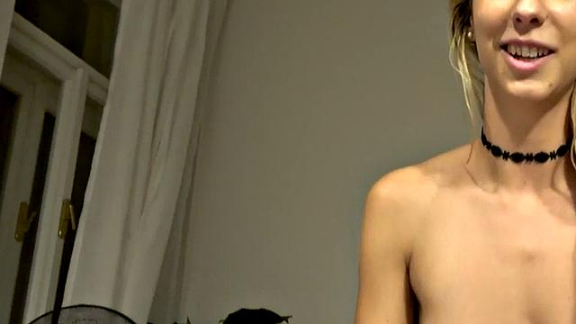 Amateur anal babe riding cock at home after sucking