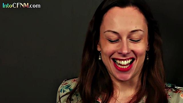 Stunning CFNM babes give BJ to DILF