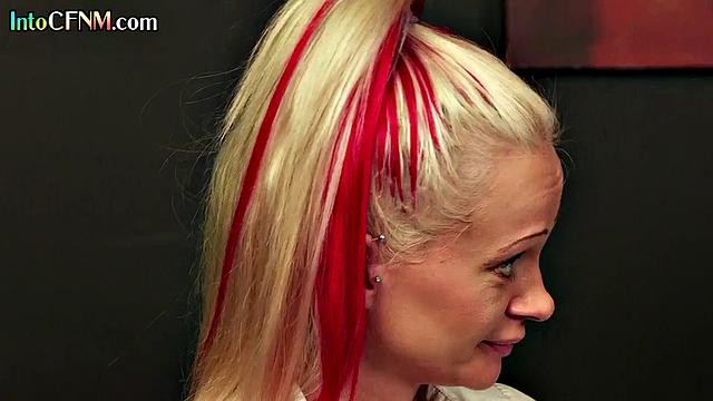 Stunning CFNM babes give BJ to DILF