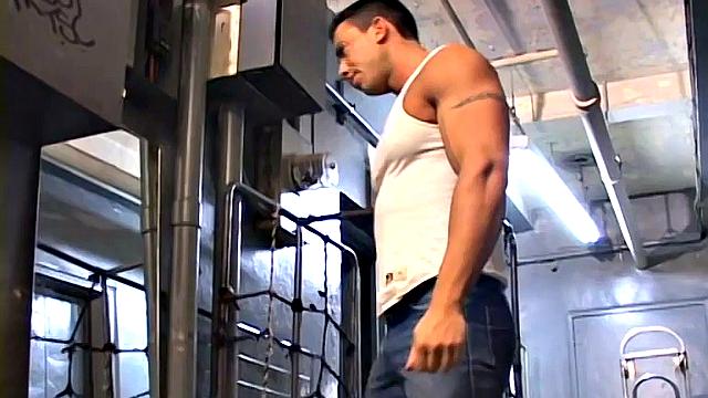 Squirting Muscle Cums At Work - Joey Jordan