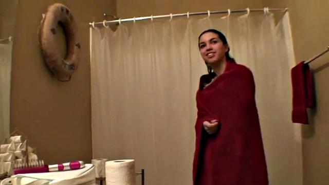 Ball sucking teen chews gum off sack