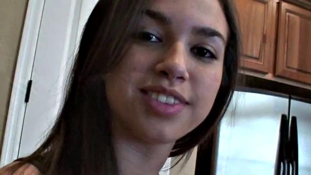 Ball sucking teen chews gum off sack