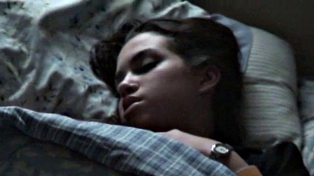 Ball sucking teen chews gum off sack