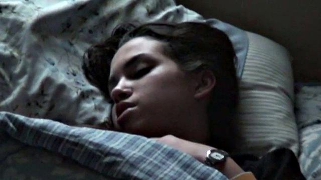 Ball sucking teen chews gum off sack