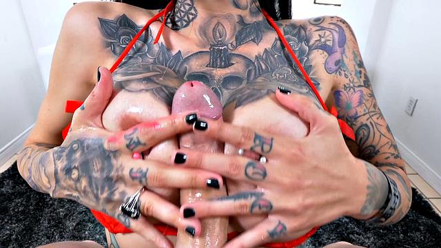 Fit brunette Lenna Ross Couch Sex In POV