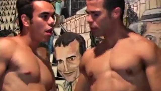 In a disco, Ramon finds himself dancing and stripping with Antonio Jacques. They move to the back room, where Jeferson Garces services both of them, stuffing his mouth with one gigantic cock after another.