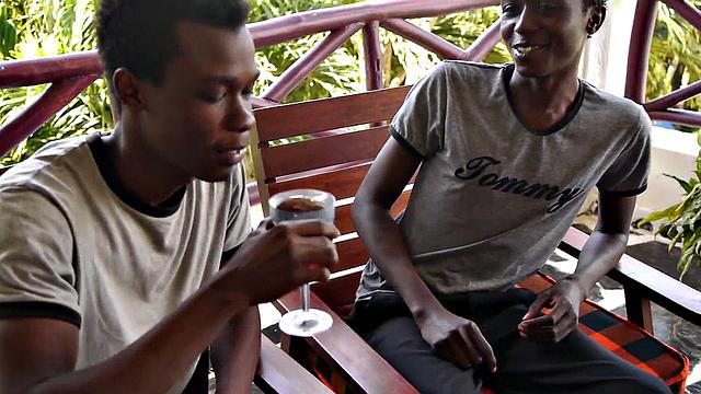 Curious African pleasuring themselves