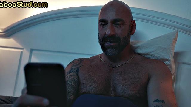 Hairy gaydaddy assfucked by stepson in anal action