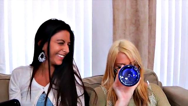 Femdom babes spank subs body in group lesson