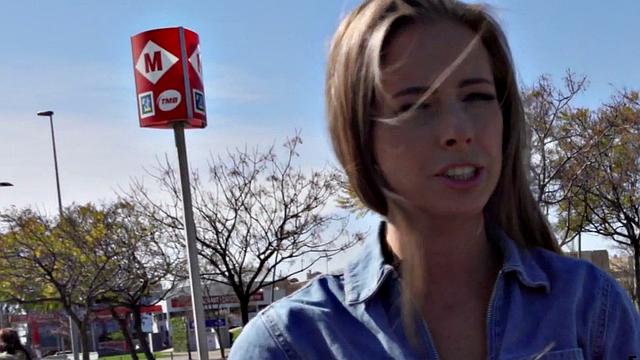 Pickup tanned babe in outdoor fuck after casting