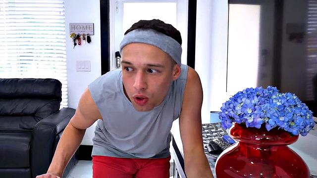 Bigbooty inked stepmom passionately cockriding her stepson