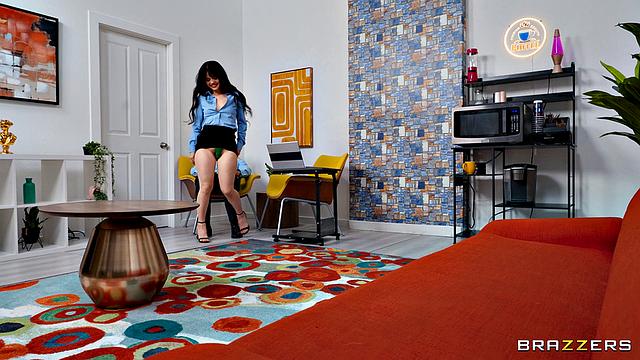 Office Slut Gobbles Cock