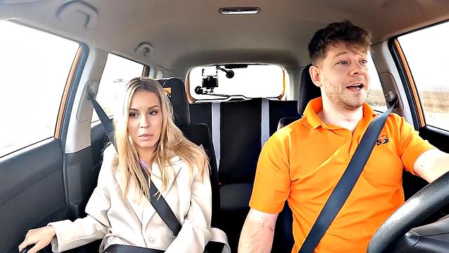 Public fucked bae rides cock in car before nailing in doggy