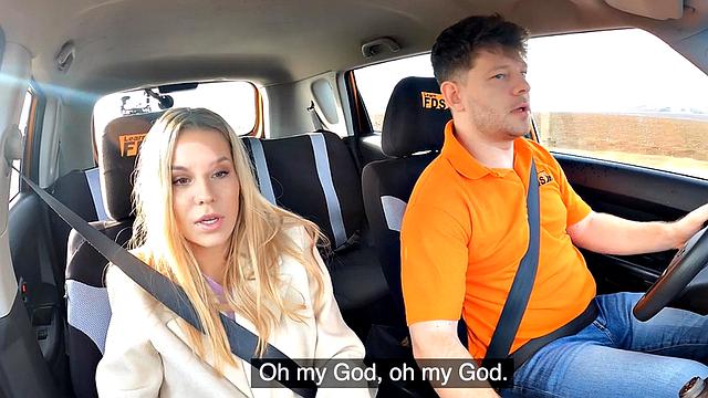 Public fucked bae rides cock in car before nailing in doggy