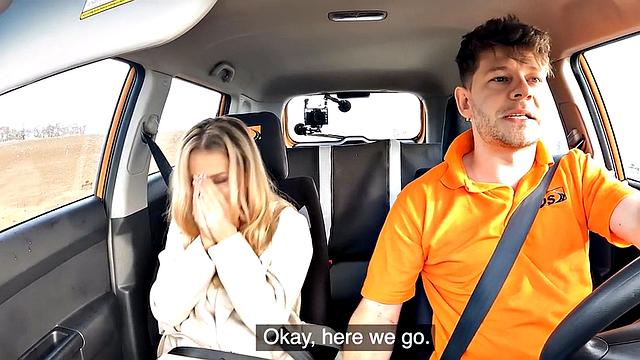 Public fucked bae rides cock in car before nailing in doggy