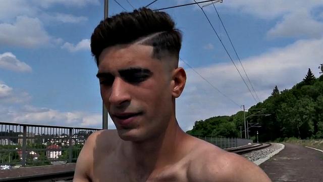 Straight gym jock outdoor bareback in hairy asshole