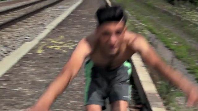 Straight gym jock outdoor bareback in hairy asshole