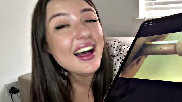 Nasty MILF talks about dicks while teasing them