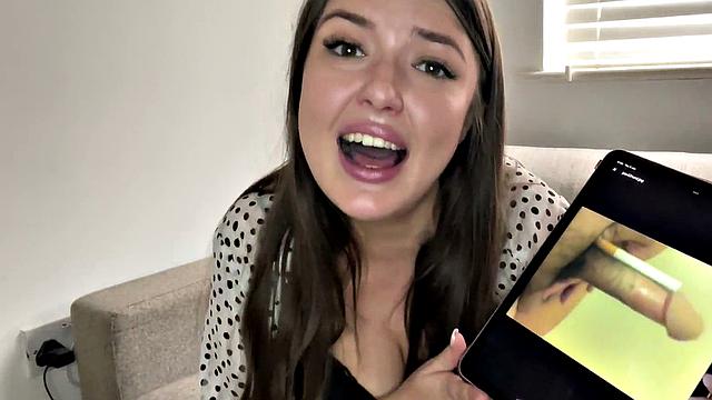 Nasty MILF talks about dicks while teasing them